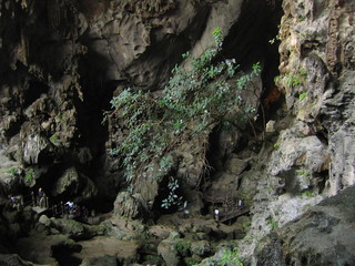 Cave in Vietnam. Halong Bay.  World Heritage seascape