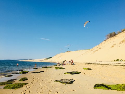 Parapente dune du pila mer bassin d'Arcachon 