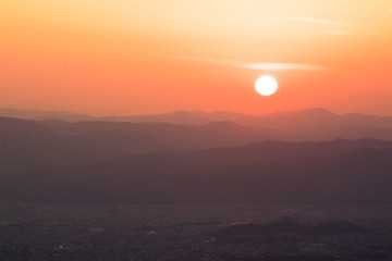 Sunset from Hiei Mountain / 比叡山から眺める夕焼け