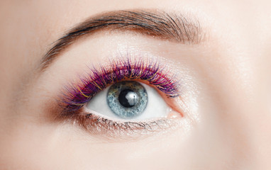 Fototapeta premium Eyelash extension procedure.