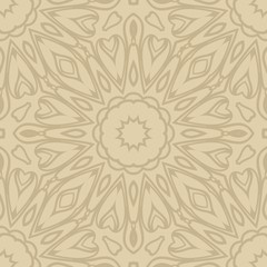 Fototapeta na wymiar Decorative floral ornament. seamless pattern. vector illustration. Tribal Ethnic Arabic, Indian, motif. for interior design, wallpaper