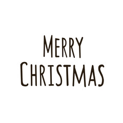 Merry Christmas vector text Calligraphic Black Lettering design card template. Creative typography for Holiday Greeting Gift Poster