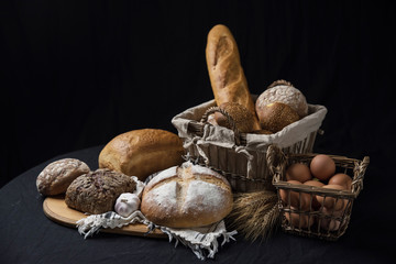 Assortment of baked bread