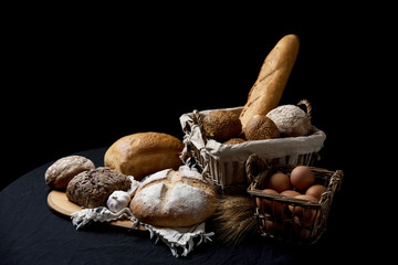 Assortment of baked bread