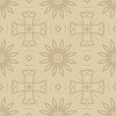 Decorative floral ornament. seamless pattern. vector illustration. Tribal Ethnic Arabic, Indian, motif. for interior design, wallpaper