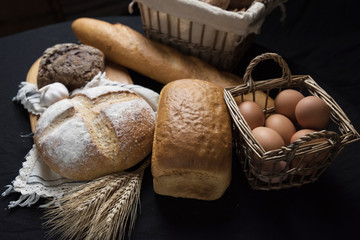 Assortment of baked bread