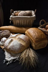 Assortment of baked bread