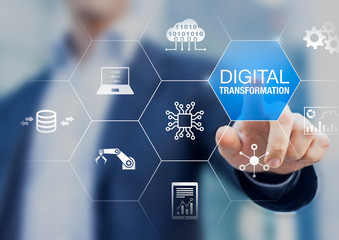 Digital transformation technology strategy, digitization and digitalization of business processes...
