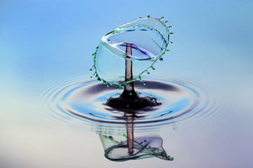 abstract background of splash of color water, collision of colored drops