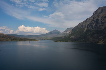 Beautiful mountain lake view