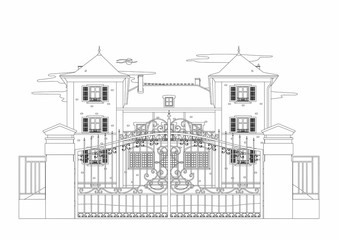 Drawing of a very nice house