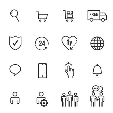 ecommerce icons vector