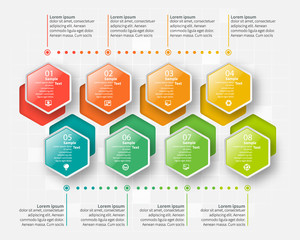 Abstract 3D Paper Infographics. Business template .Vector illustration