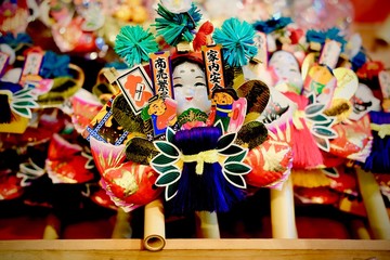 Otori festival at Hanazono shine, Shinjuku, Tokyo, Japan | Decorative rakes are believed to bring...