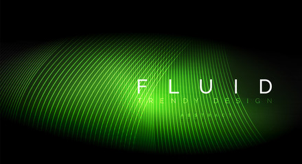 Digital flowing wave particles abstract background