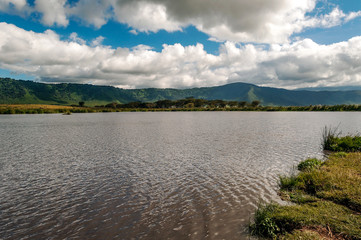 Lake in Tanzania in the Ngorogoro Valley