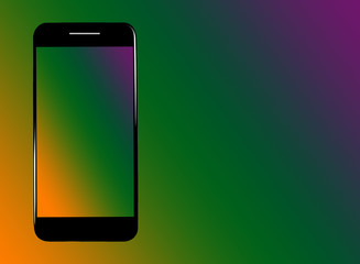 smartphone template on gradient background