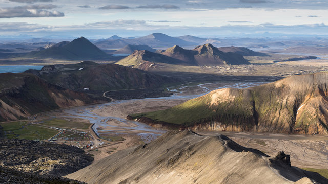Panorama depuis le sommet du Blahnukur