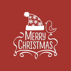 Merry Christmas. Happy New Year, 2019. Typography set. Vector logo, emblems, text design. Usable for banners, greeting cards, gifts etc.