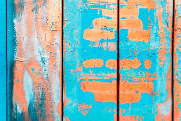 Rusty blue metal texture. Close up of grunge metal background