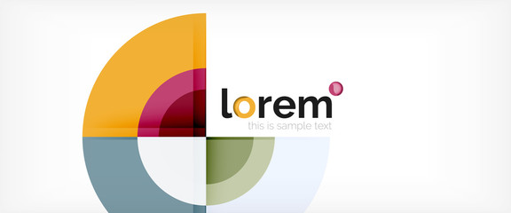 Multicolored round shapes abstract background