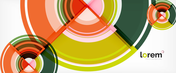 Multicolored round shapes abstract background