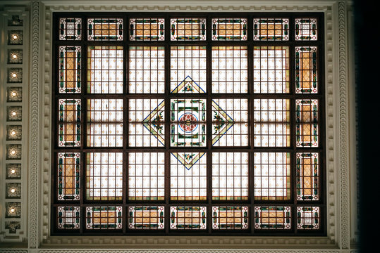 industrielles Deckenfenster aus Bleiglas 