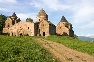 Fototapeta na wymiar Goshavank Monastery was founded in 1188. It is located about 20 miles east of Dilijan,Armenia. 
