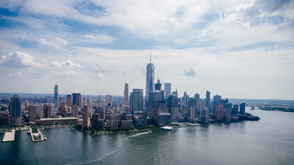 Fototapeta na wymiar New York von oben Hubschrauber 