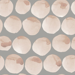 Gray seamless pattern illustration with watercolor pink spots and blemishes. Will be good for decor a postcard, posters,gift decor, wrapping paper, gift boxes, fabric and etc.