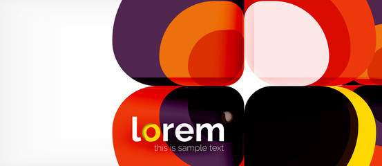 Round triangles geometric shapes composition