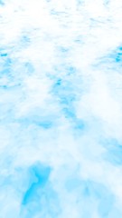 Background of abstract white color smoke isolated on blue color background. The wall of white fog. 3D illustration