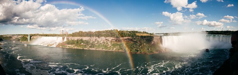 Niagarafälle I Regenogen Panorama