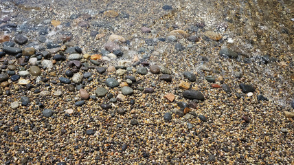 Water edge and pebbles