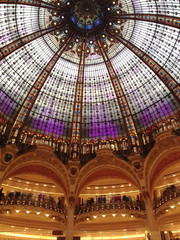 Ceiling and balcony of galeries lafayette in Paris