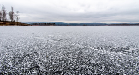 Frozen lake in the Urals