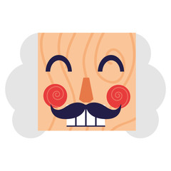 Naklejka premium nutcracker face icon