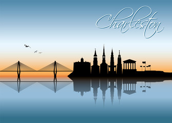 Obraz premium Charleston skyline - Stany Zjednoczone Ameryki - USA - Karolina Południowa