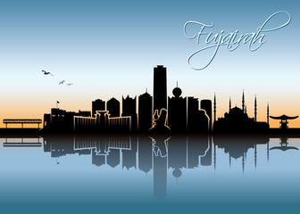 Fototapeta premium Fujairah skyline - United Arab Emirates - UAE