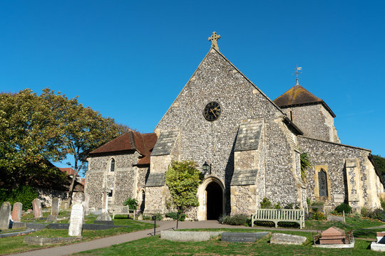 St Margaret's Church in the village of Rottingdean, England, UK.