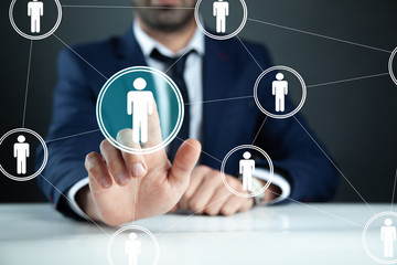 hand touching in people team