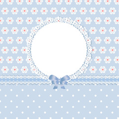 Floral romantic blue background