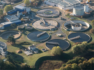 usine de traitement des eaux aux Mureaux dans les Yvelines en France