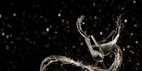 Photo sur Plexiglas Alcool Glasses of champagne, celebration theme.