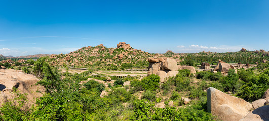 View of the Achyutaraya temple with the market place in front