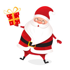 Santa Claus with gift present