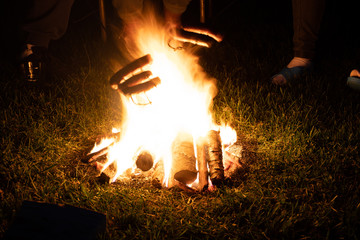 Ognisko nocą © QbaP81