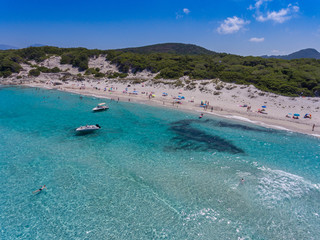 Fototapeta na wymiar Strand von Saleccia, einer der schönsten Strände der Insel Korsika