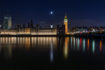 Fototapeta na wymiar Big Ben and the Westminster Palace at night