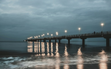 Abend an der Seebrücke
